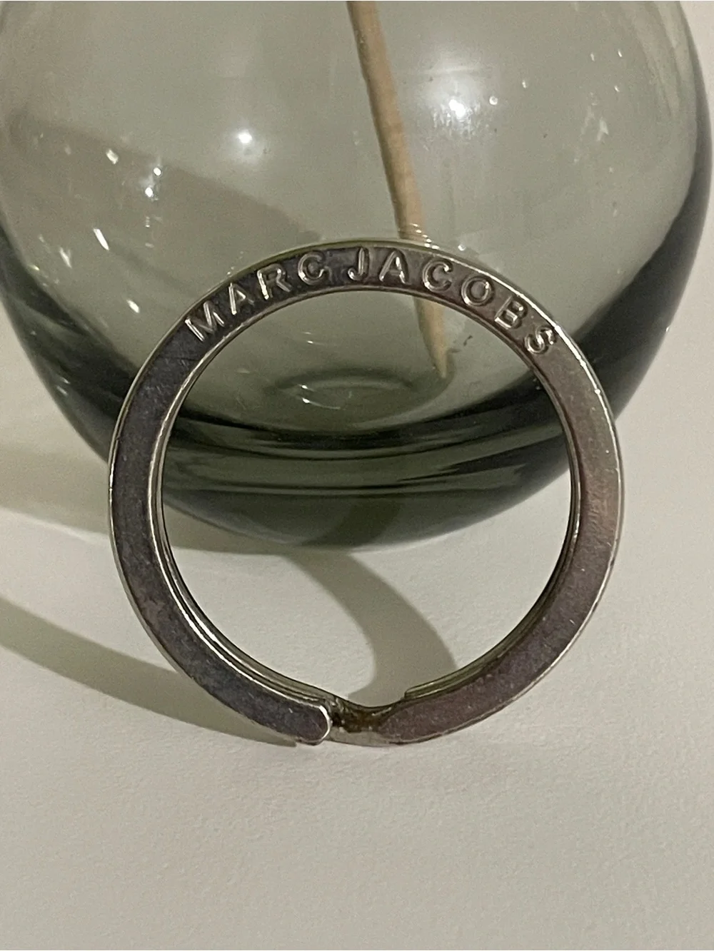 Marc Jacobs Silver Logo Ring Key Holder